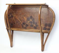  mile Gall mile Gall French Art Nouveau Clematis Marquetry Etag re Wall Shelf - 4602523
