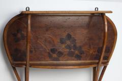  mile Gall mile Gall French Art Nouveau Clematis Marquetry Etag re Wall Shelf - 4602527
