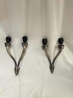  mile Jacques Ruhlmann 1925s bronze sconces in the style of Emile Jacques Ruhlmann - 4121939