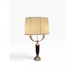  mile Jacques Ruhlmann 1990s Ruhlmann Style Art Deco Red Silver Candelabra Form Table Lamp 1 of 2 - 4762725