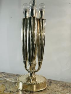  mile Jacques Ruhlmann ART DECO REVIVAL BRONZE AND GLASS BEAD LAMPS AFTER EMILE JACQUES RULHMANN - 3962620