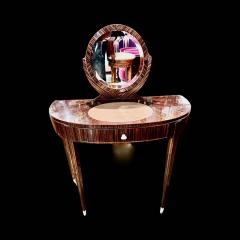  mile Jacques Ruhlmann Art Deco Macassar Vanity Cabinet French Style of Ruhlmann - 3778950