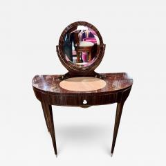  mile Jacques Ruhlmann Art Deco Macassar Vanity Cabinet French Style of Ruhlmann - 3779859