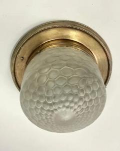  mile Jacques Ruhlmann French Art Deco Brass Glass Flush Mount Style Emile Jacques Ruhlmann C 1925 - 4111384
