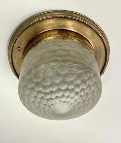  mile Jacques Ruhlmann French Art Deco Brass Glass Flush Mount Style Emile Jacques Ruhlmann C 1925 - 4111481