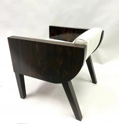  mile Jacques Ruhlmann French Art Deco Macassar Ebony Armchair in the Style of Emile Jacques Ruhlmann - 3605252