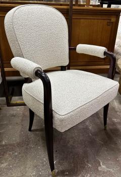  mile Jacques Ruhlmann J E RUHLMANN stamped pair of tchicest apered bronze legs arm chairs - 3262558