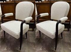  mile Jacques Ruhlmann J E RUHLMANN stamped pair of tchicest apered bronze legs arm chairs - 3262561