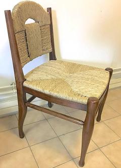  mile Jacques Ruhlmann J E Ruhlmann Rare Set of Four Chairs Model Rendez vous des p cheurs de truite  - 367106