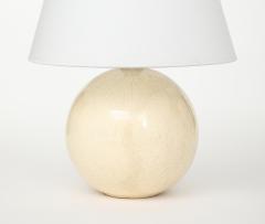  mile Jacques Ruhlmann Off White Crackle Ceramic Sphere Lamp Style Of Jacques Emile Ruhlmann France - 4620723