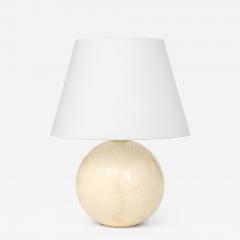  mile Jacques Ruhlmann Off White Crackle Ceramic Sphere Lamp Style Of Jacques Emile Ruhlmann France - 4620851