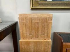  mile Jacques Ruhlmann Pair of French Art Deco Style Cerused Pedestals - 3831784