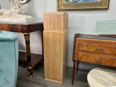  mile Jacques Ruhlmann Pair of French Art Deco Style Cerused Pedestals - 3831839