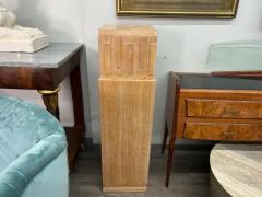  mile Jacques Ruhlmann Pair of French Art Deco Style Cerused Pedestals - 3831848