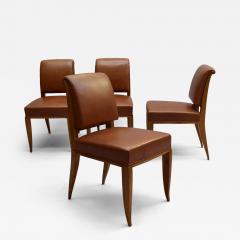  mile Jacques Ruhlmann Ruhlmann Set of 4 Drouant Chairs circa 1924 Matching Armchair Available  - 4701405
