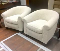  mile Jacques Ruhlmann Ruhlmann Style 1930s Extreme Comfort Pair of Club Chair Covered in Boucle Cloth - 609407