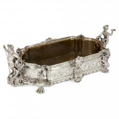  mile Sanner Large antique silver centrepiece with mythological scenes by mile Sanner - 4330143