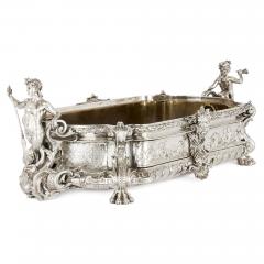  mile Sanner Large antique silver centrepiece with mythological scenes by mile Sanner - 4330146