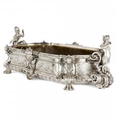  mile Sanner Large antique silver centrepiece with mythological scenes by mile Sanner - 4330147