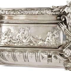  mile Sanner Large antique silver centrepiece with mythological scenes by mile Sanner - 4330183