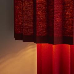  rsj Pliss Burgundy Edition Pleated Textile Table Lamp by Folkform for rsj  - 3367230