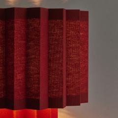  rsj Pliss Burgundy Edition Pleated Textile Table Lamp by Folkform for rsj  - 3367234