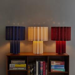  rsj Pliss Burgundy Edition Pleated Textile Table Lamp by Folkform for rsj  - 3367236