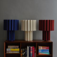  rsj Pliss Burgundy Edition Pleated Textile Table Lamp by Folkform for rsj  - 3367239