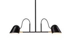  rsj Streck 2 Armed Ceiling Light by Joel Karlsson for rsj in Black - 3010104