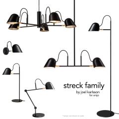  rsj Streck Adjustable Table Lamp by Joel Karlsson for rsj in Black - 3010076