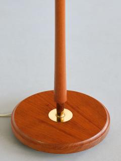  rsj rsj Armatur Teak and Brass Floor Lamp with Josef Frank Shade Sweden 1950s - 3346861