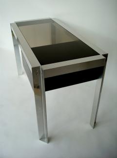  tienne Fermigier Single Drawer Nickel Chromed Steel and Aluminium French Desk tienne Ferminger - 503900