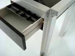  tienne Fermigier Single Drawer Nickel Chromed Steel and Aluminium French Desk tienne Ferminger - 503905