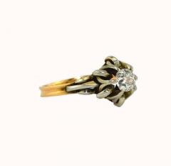 0 55 CARAT OLD EUROPEAN CUT DIAMOND 14K YELLOW GOLD AND SILVER ENGAGEMENT RING - 2621157