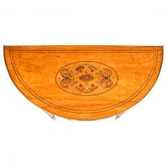 0224 18th Century Satinwood Demilune Console Table - 2497810