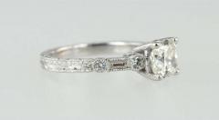 1 11 CARAT CUSHION CUT DIAMOND ENGAGEMENT RING - 2783466