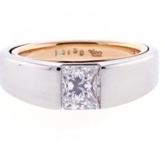 1 17ct Princess Cut Flush Mount Diamond Ring - 4736386