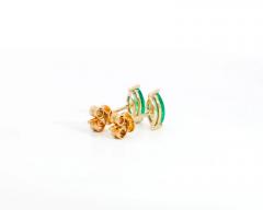 1 2 Carat Natural Emerald Marquise Cut 8MM Stud Earring in 14K Solid Gold - 3513170