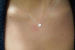 1 21 Carat Cushion Cut Lab Grown Diamond Solitaire Pendant Necklace - 3513029