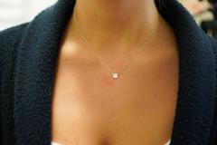 1 21 Carat Cushion Cut Lab Grown Diamond Solitaire Pendant Necklace - 3513050
