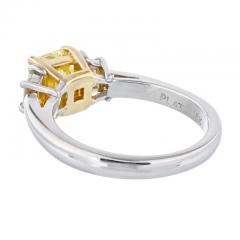 1 51 CARAT RADIANT CUT DIAMOND FANCY INTENSE YELLOW GIA TRAPS RING - 2926231