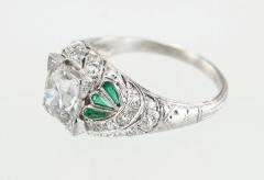 1 56 Carat Old European Cut Diamond Art Deco Engagement Ring - 199013