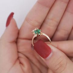 1 84 Carat Square Emerald Round Diamond 18K Gold Toi et Moi Bypass Ring - 3896499