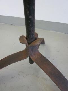 1 French Mid Century Hammered Wrought Iron Floor Lamp c 1940 - 4523532