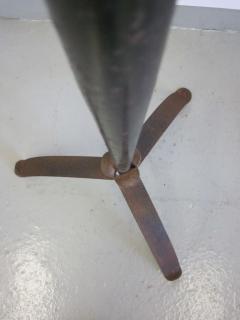 1 French Mid Century Hammered Wrought Iron Floor Lamp c 1940 - 4523534