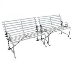 1 Vintage Wrought Iron Outdoor Bench - 2452407