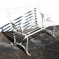 1 Vintage Wrought Iron Outdoor Bench - 2452410