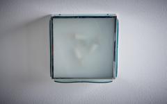 1 of 11 1960s Design Flush Mount in Tinted Green Glass Nos Italy - 3231630