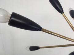 1 of 2 1950s Sputnik Pendant Chandelier Lamp in Black - 802191
