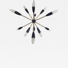 1 of 2 1950s Sputnik Pendant Chandelier Lamp in Black - 802397